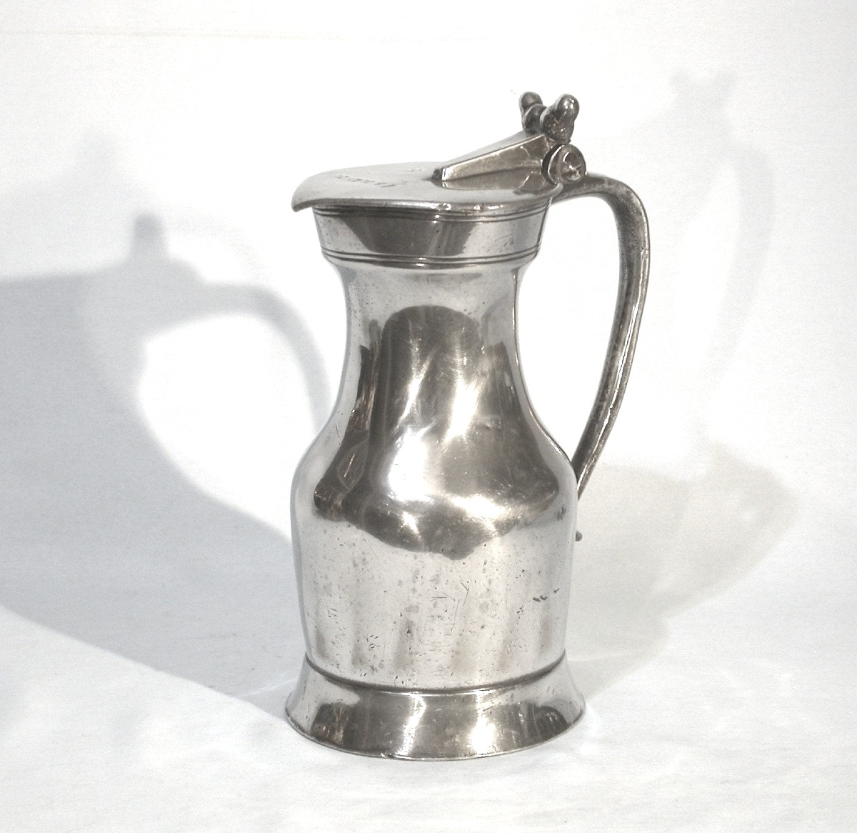 Pewter Wine Pitcher - Rouen, 18th Century-photo-5