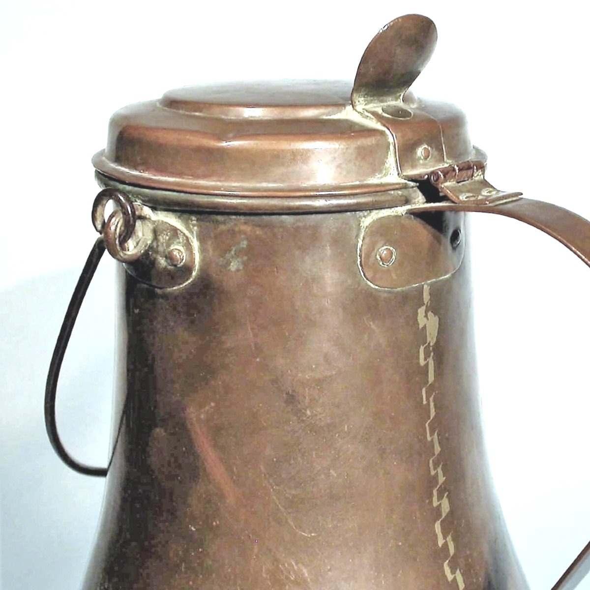 Large Copper Coquemar - France, 19th Century-photo-2