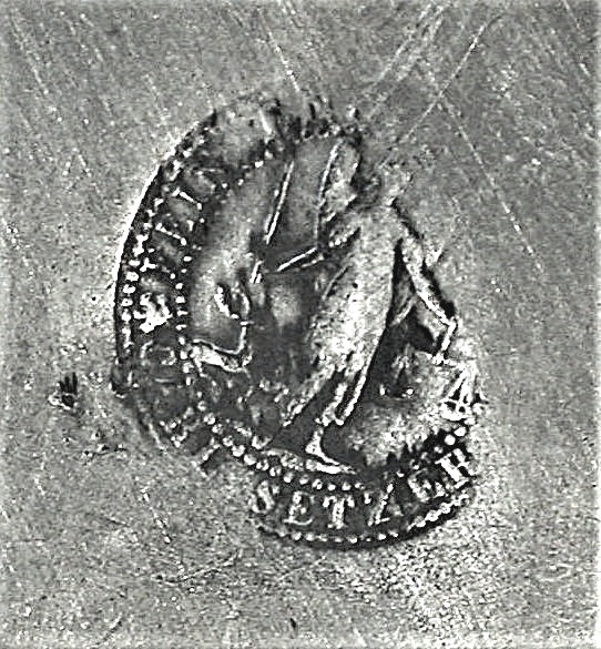 PLAT EN ETAIN - HEILBRONN, XIX ème s (Portrait équestre de Knyphausen)-photo-4