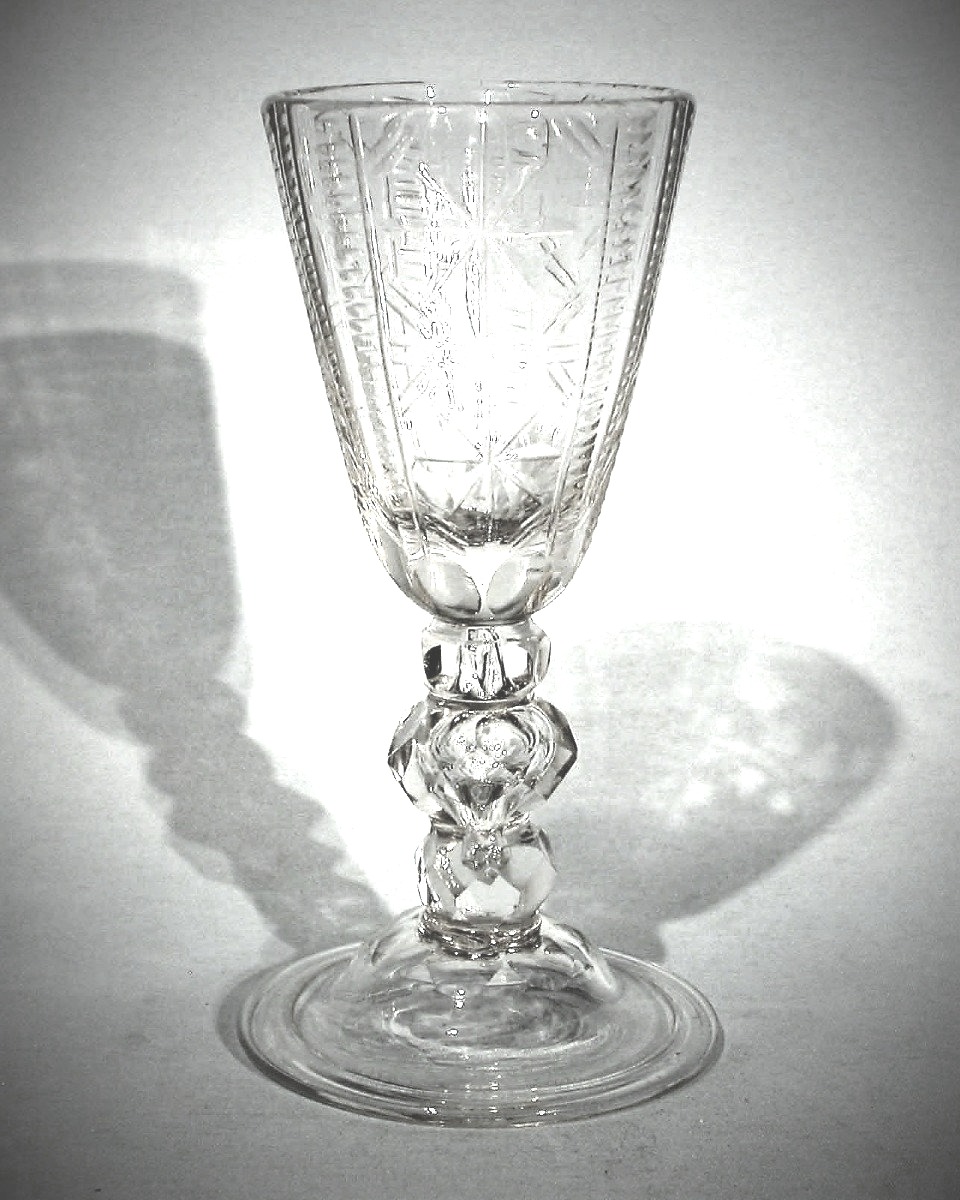 Large Stemmed Glass - 18th Century-photo-2