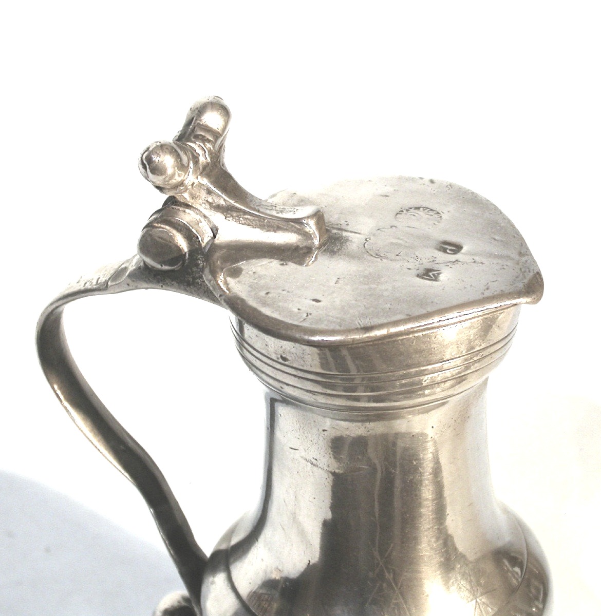 Pewter Wine Pitcher - Lisieux, 18th Century-photo-2