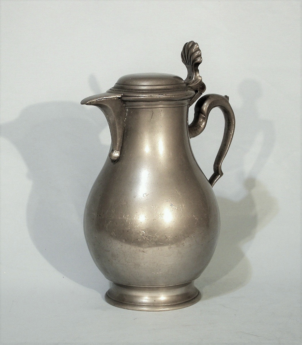 Pewter Wine Pitcher - Belgium (brussels (?), 19th Century