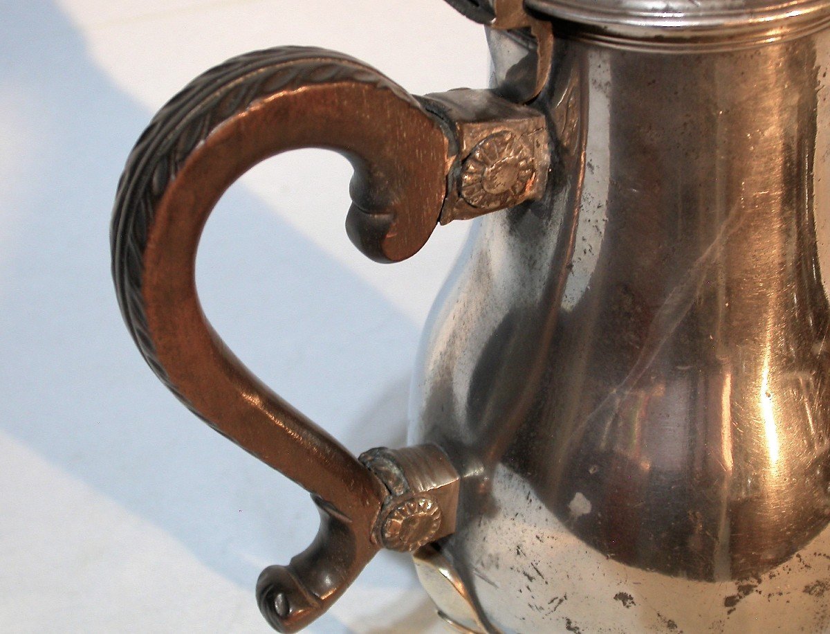 Rare Pewter Jug - Salins-les-bains, End Of The 18th Century-photo-2