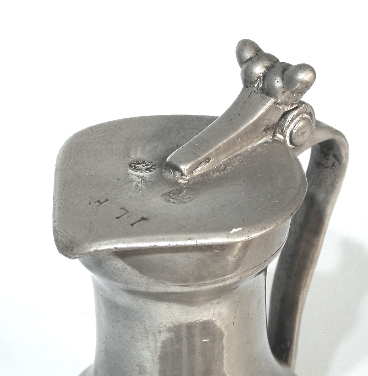 Pewter Wine Pitcher - C Audebec-en-caux, Around 1700-photo-2