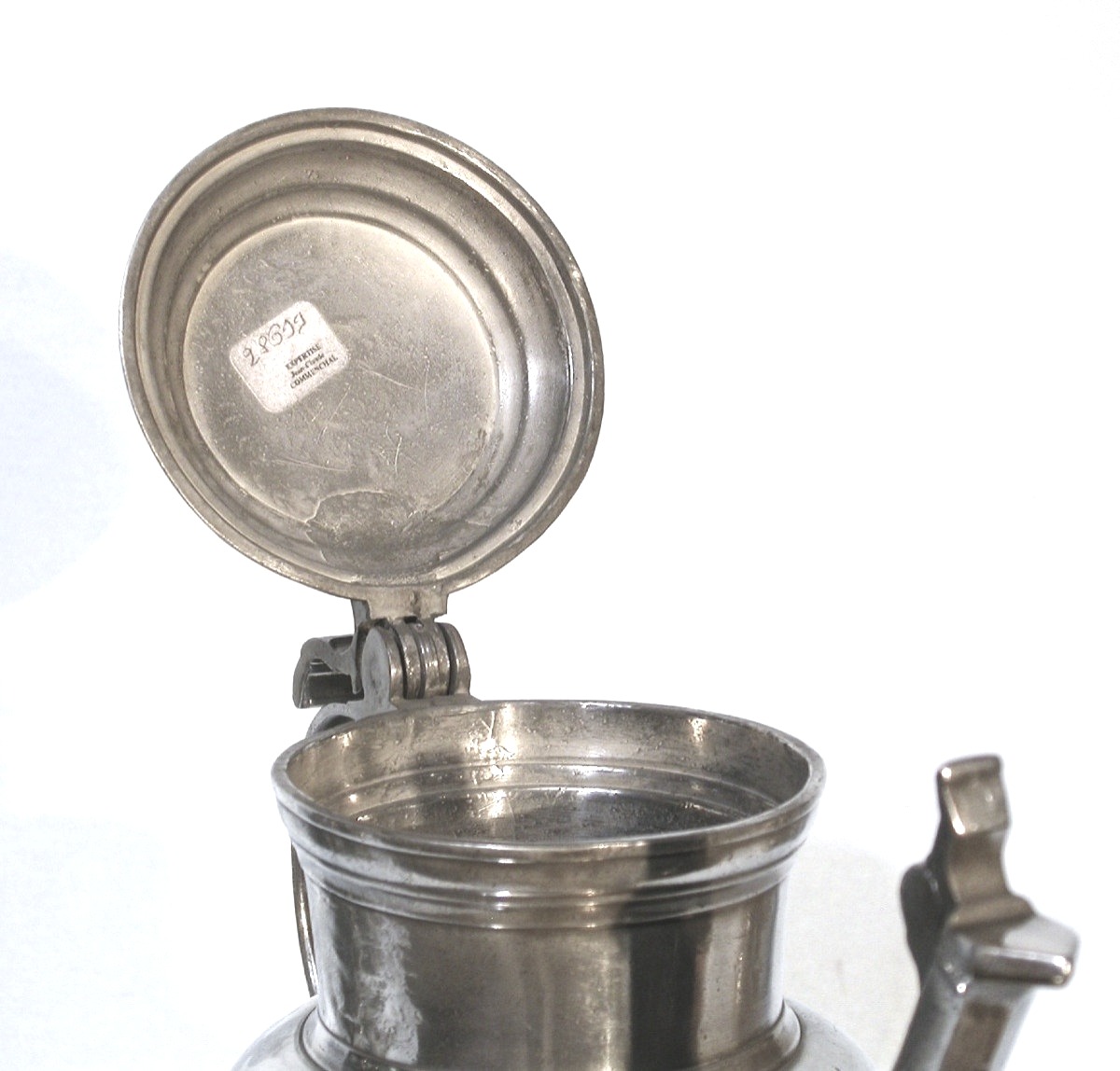 RARE AIGUIERE "SCHENKKANNE" EN ETAIN - SAXE (ANNABERG), XVIII ème s-photo-4