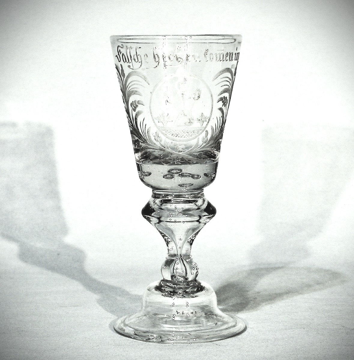 Stemmed Glass, Alsace Or Germany, 18th Century-photo-2