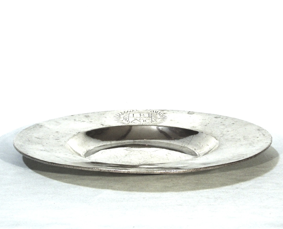 Large "à La Cardinal" Pewter Dish - South Of France, End Of The 17th Century-photo-4
