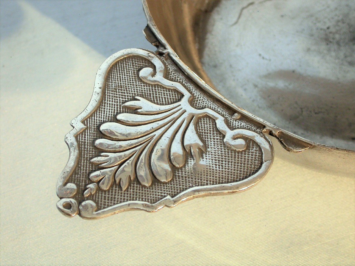 Engraved Pewter Bowl - Rouen, 18th Century-photo-3