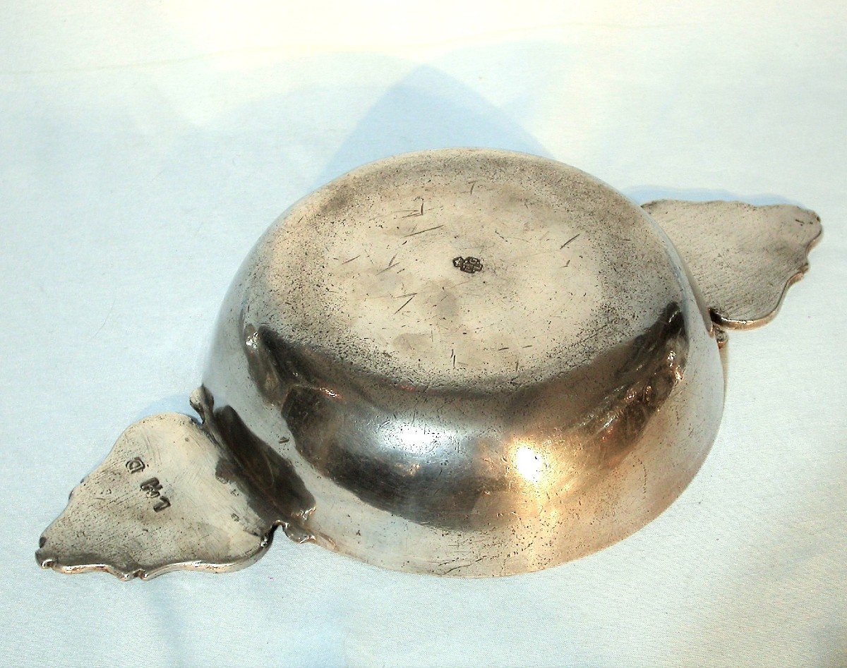 Engraved Pewter Bowl - Rouen, 18th Century-photo-1