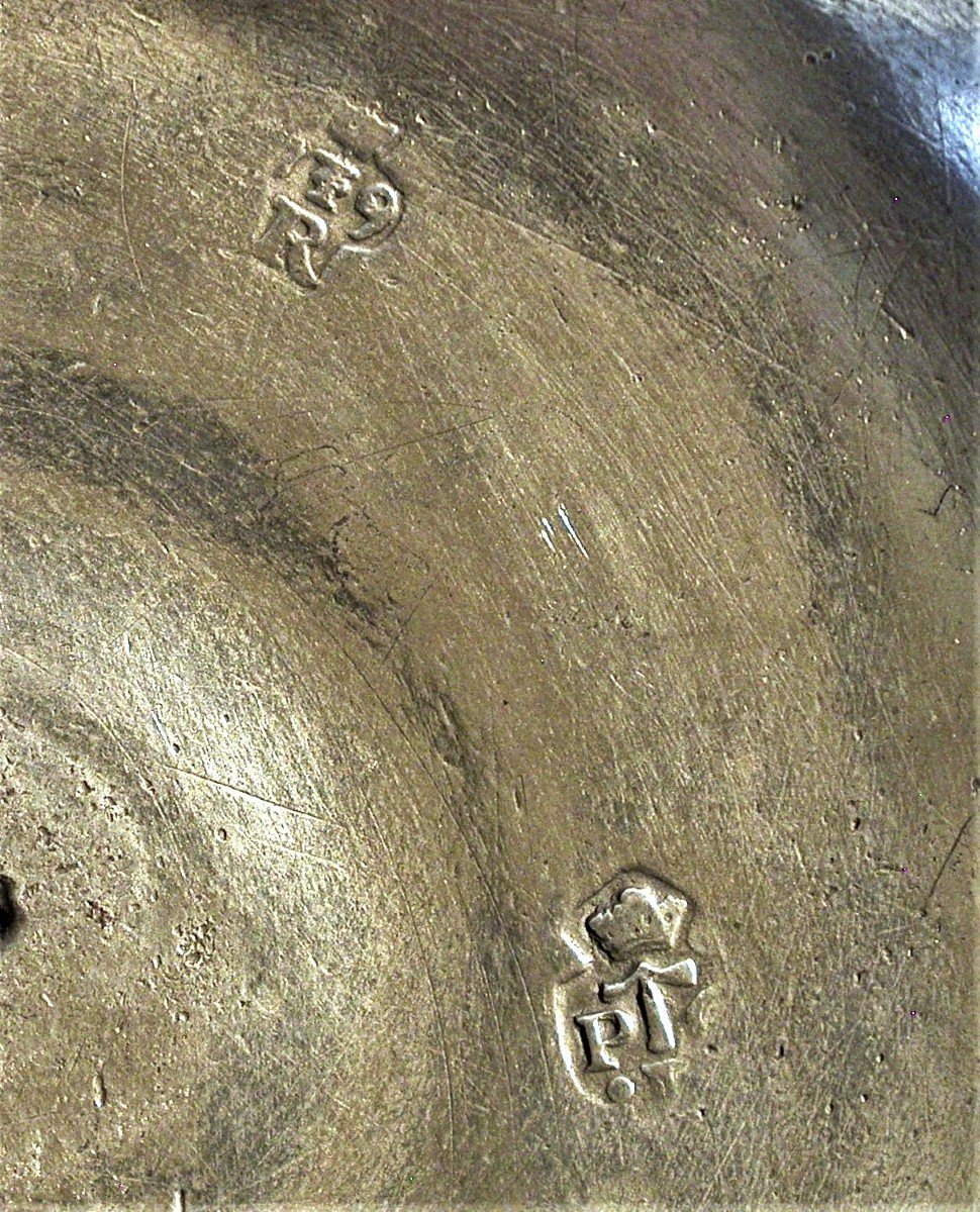 Engraved Pewter Bowl - Rouen, 18th Century-photo-4