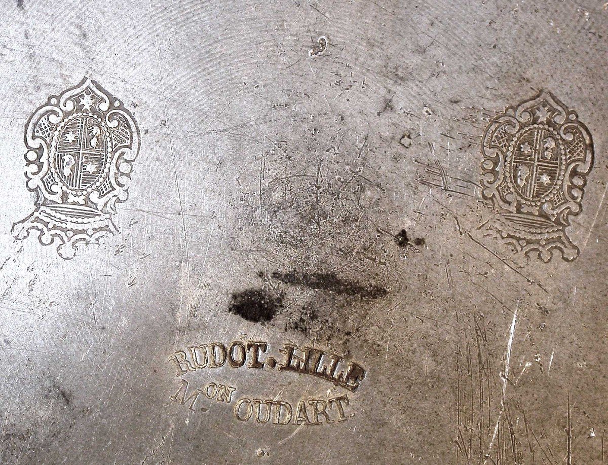Pewter Dedication Dish - Lille, Early 19th Century-photo-3