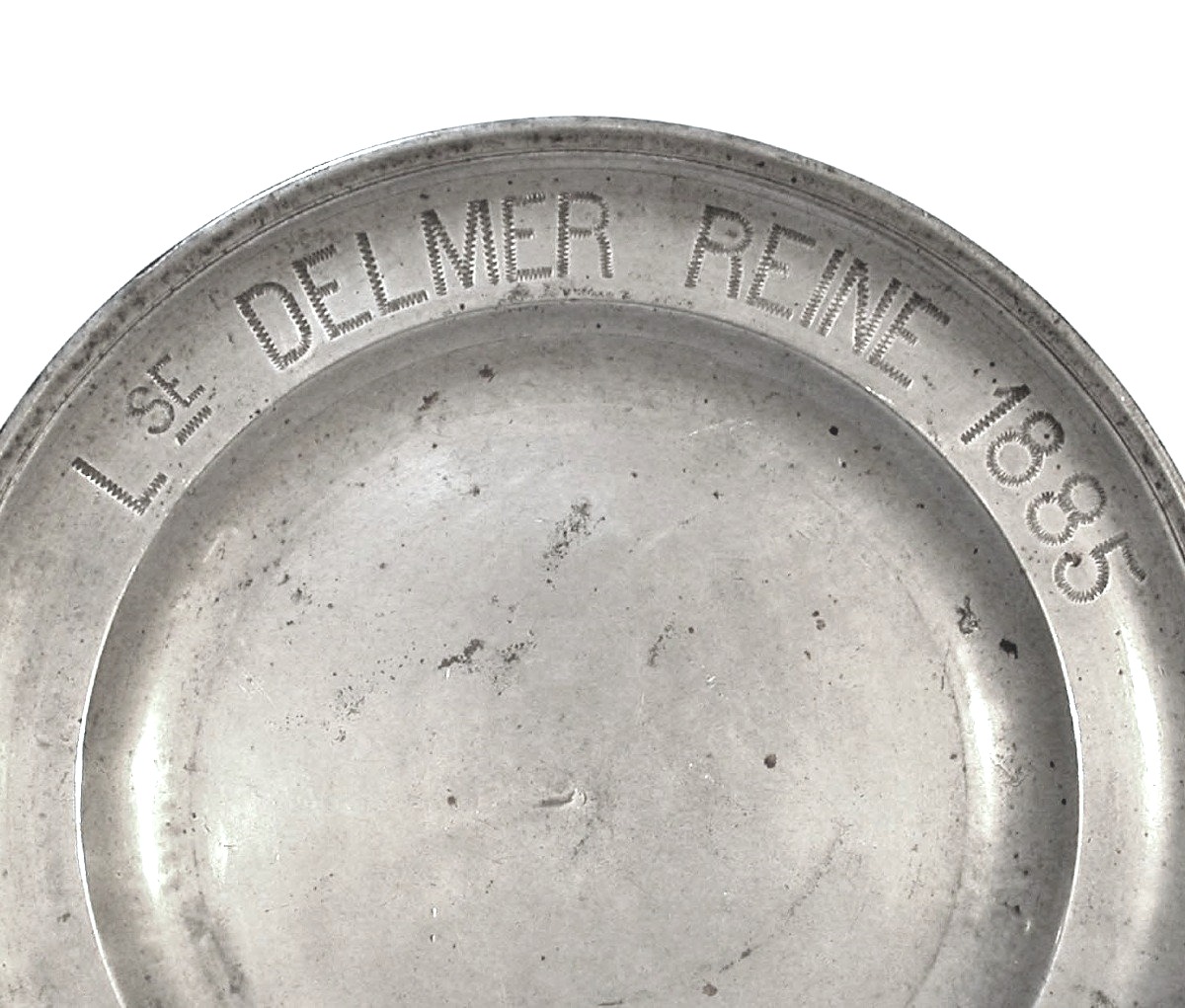 Pewter Dedication Dish - Lille, Early 19th Century