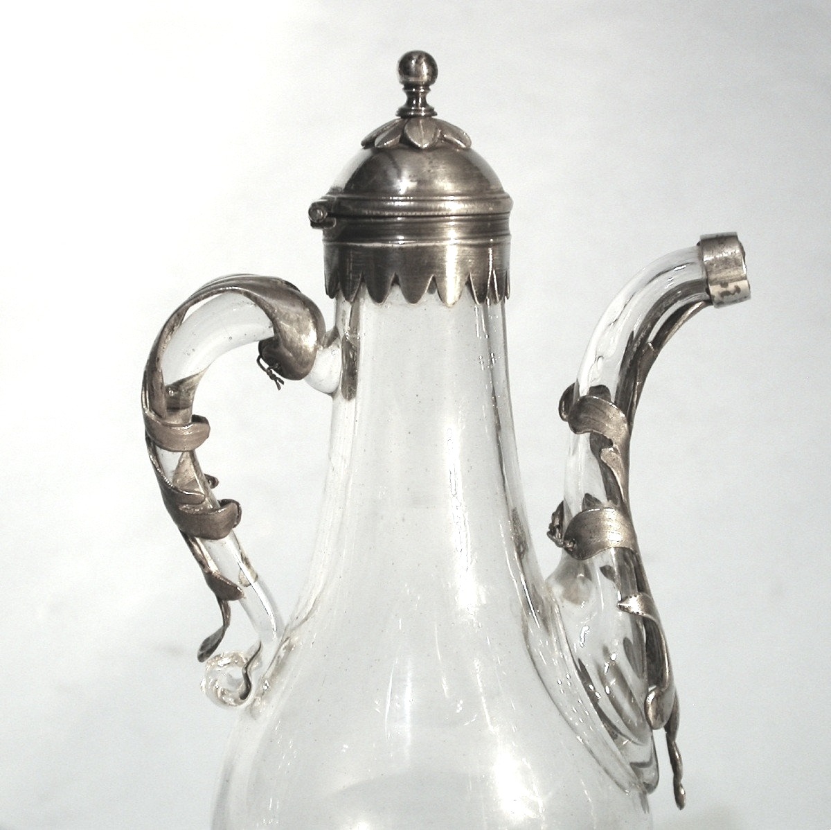 PAIRE DE BURETTES EN VERRE - FIN DU XVIII ème s-photo-3