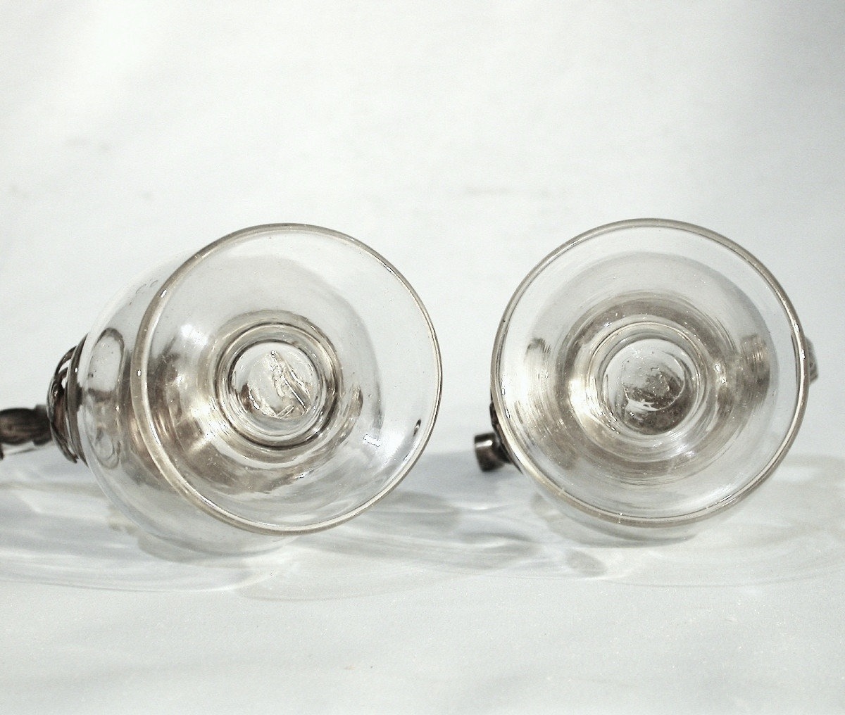 PAIRE DE BURETTES EN VERRE - FIN DU XVIII ème s-photo-4