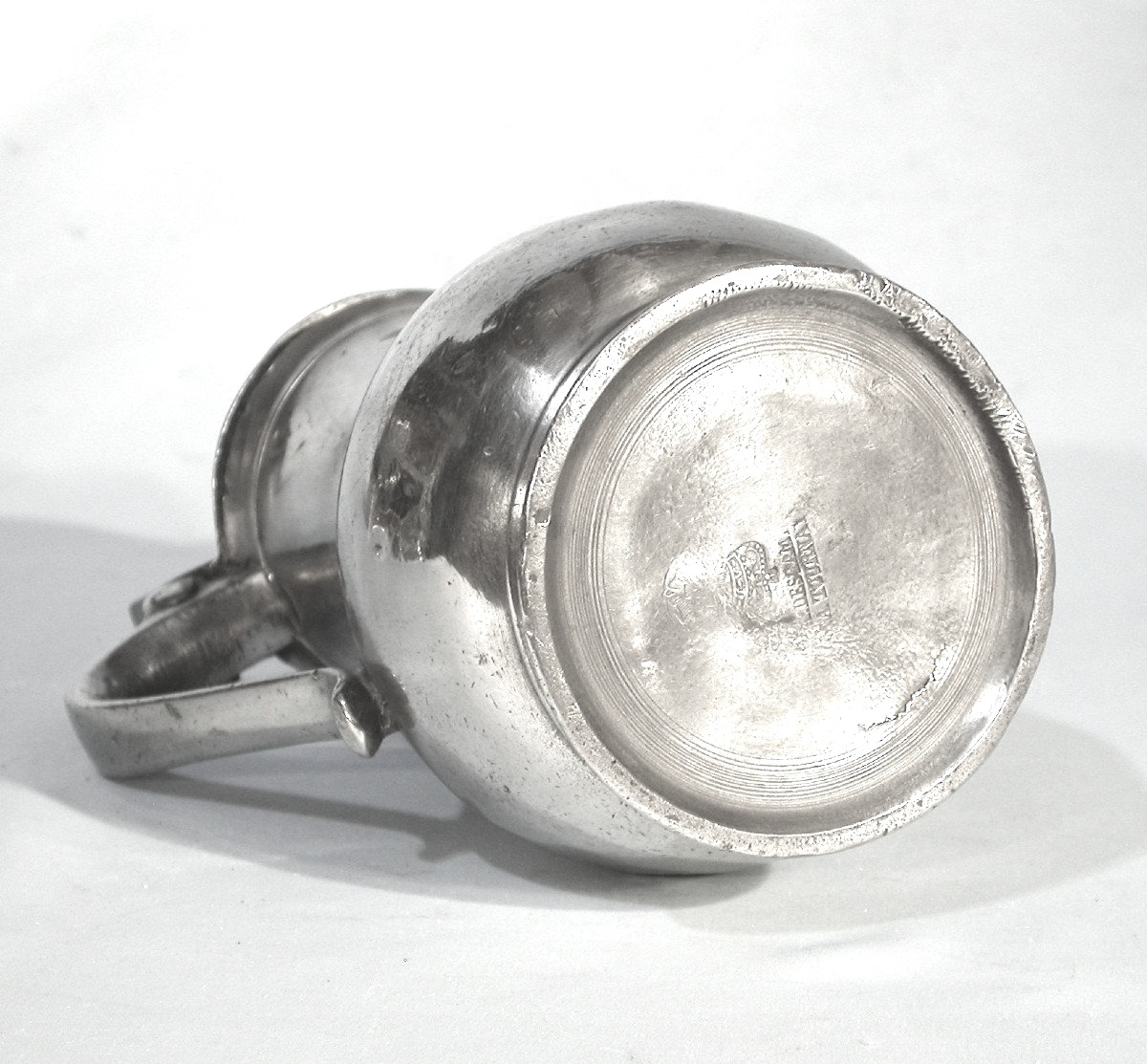 Pewter Wine Pitcher - Tournai, 19th Century-photo-2