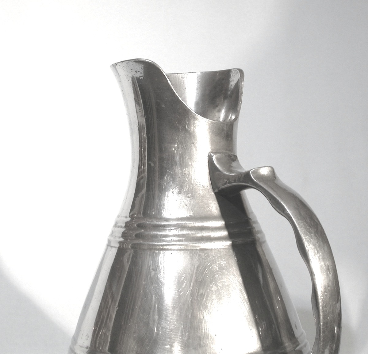 Pewter Wine Merchant Jug - Ile De France, 19th Century-photo-3