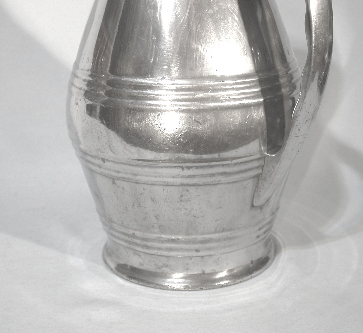 Pewter Wine Merchant Jug - Ile De France, 19th Century-photo-4