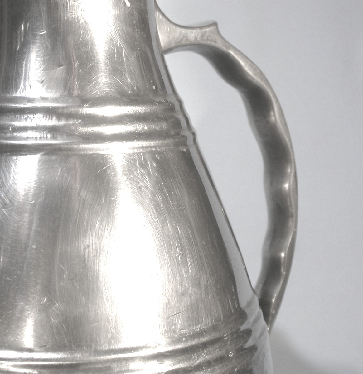 Pewter Wine Merchant Jug - Ile De France, 19th Century-photo-1