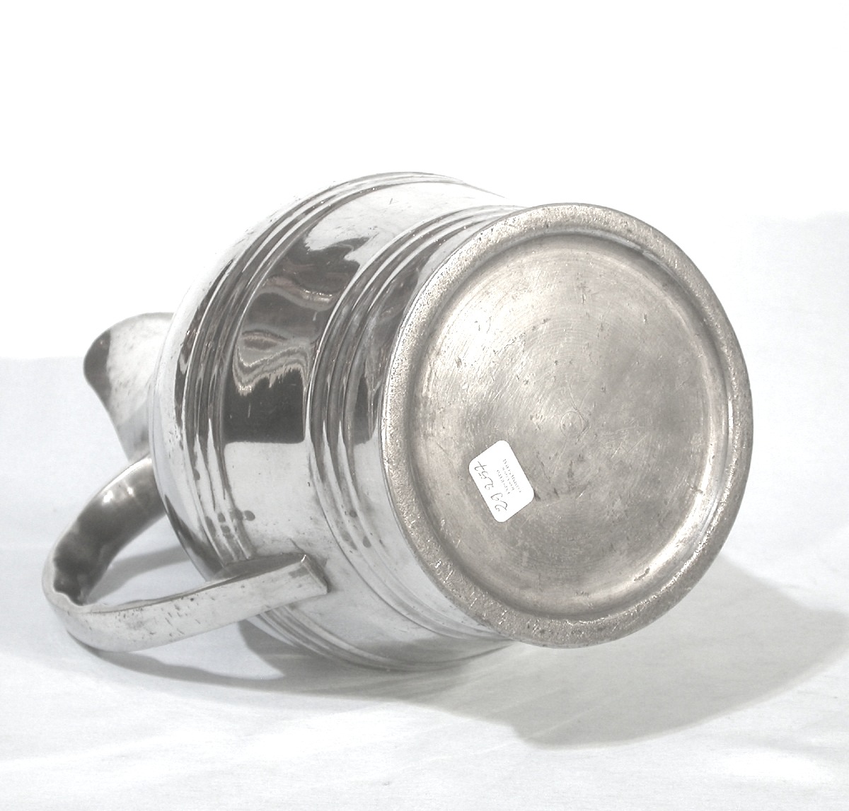 Pewter Wine Merchant Jug - Ile De France, 19th Century-photo-4