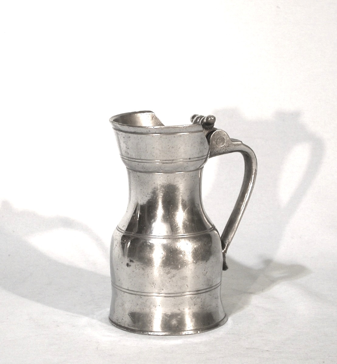 Rare Pewter Wine Pitcher - Orleans, 18th Century-photo-4