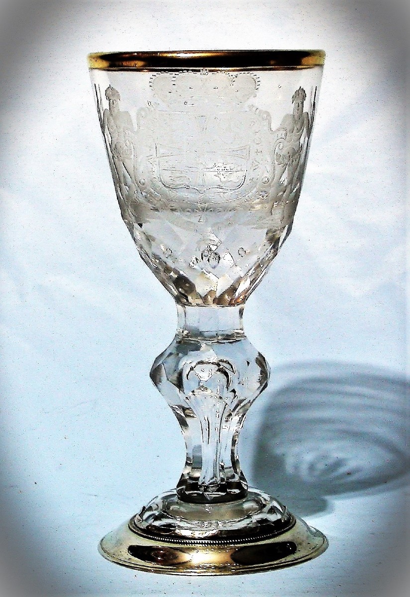 GRAND VERRE EN CRISTAL - DANEMARK, XVIII ème s-photo-7