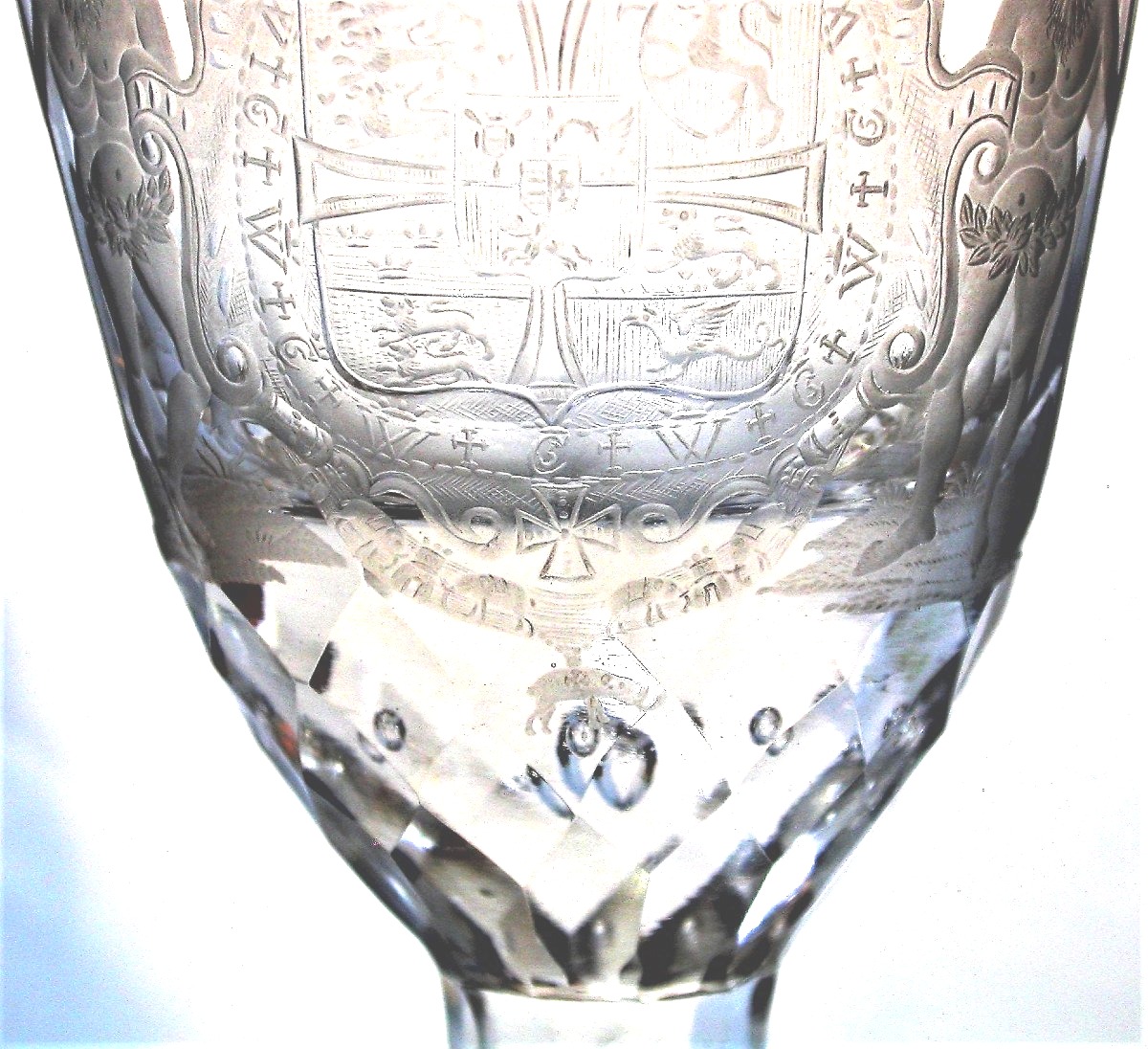 Large Crystal Glass - Denmark, 18th Century-photo-3