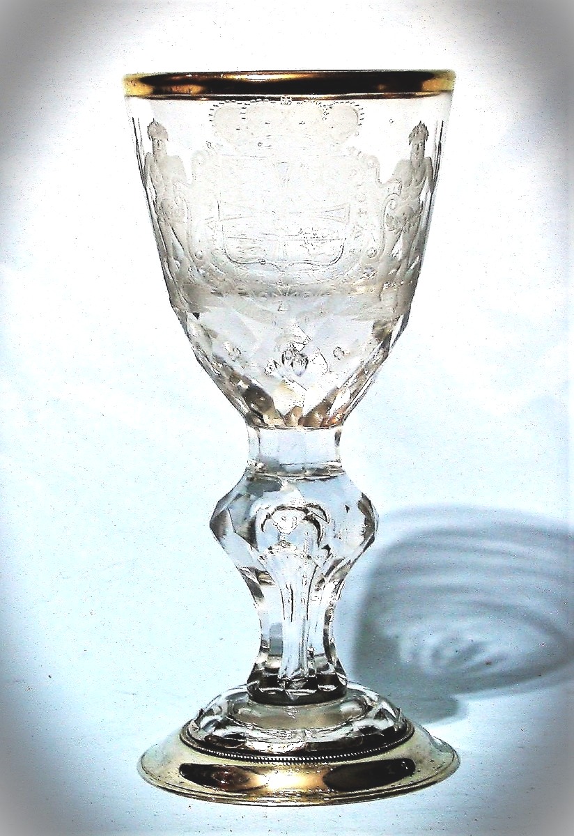 Large Crystal Glass - Denmark, 18th Century-photo-7