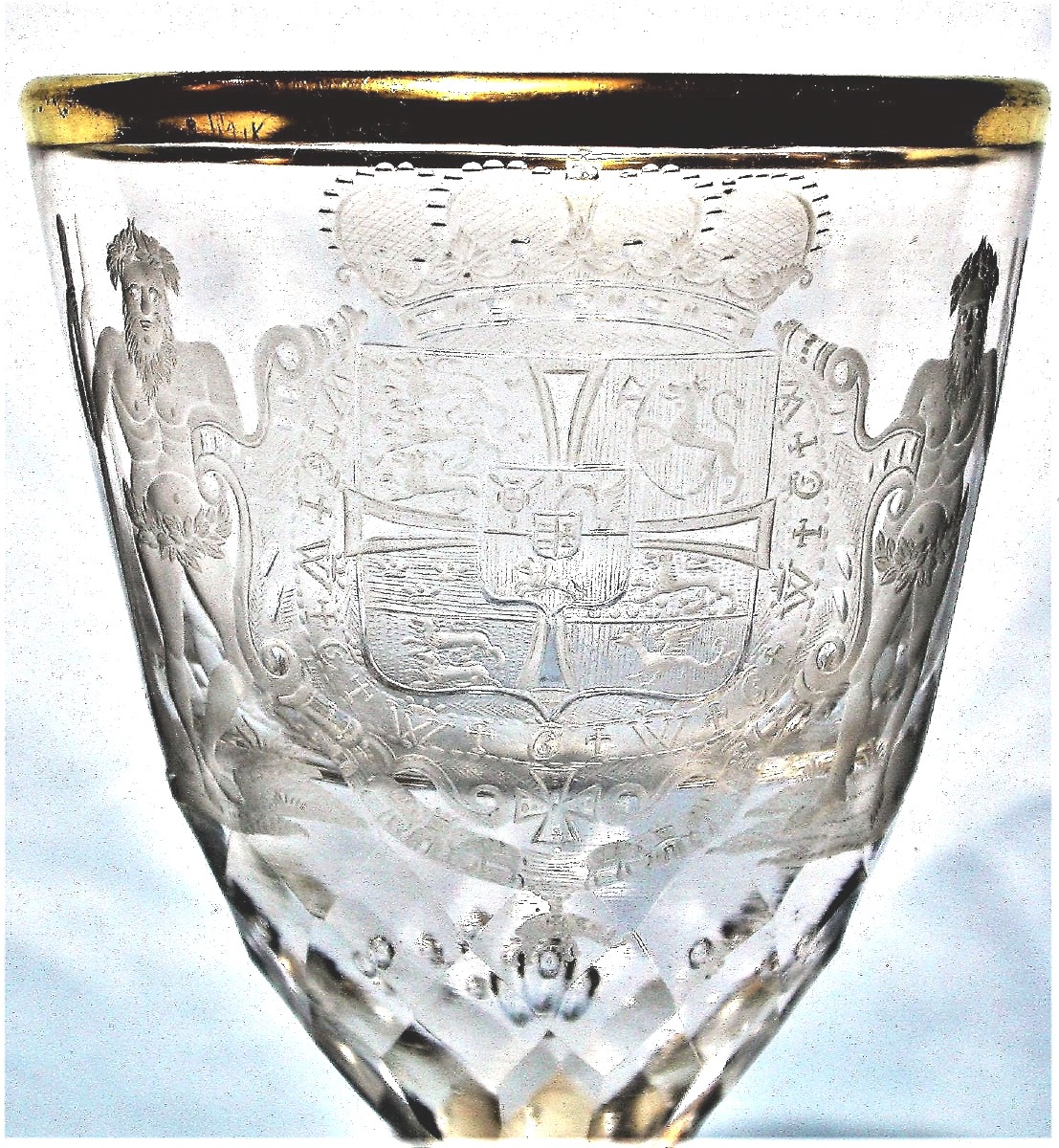 Large Crystal Glass - Denmark, 18th Century