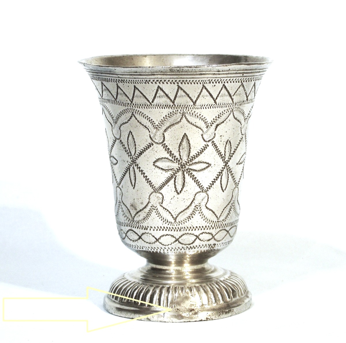 Pewter Cup - Montargis, End Of XVIII Th C.-photo-3