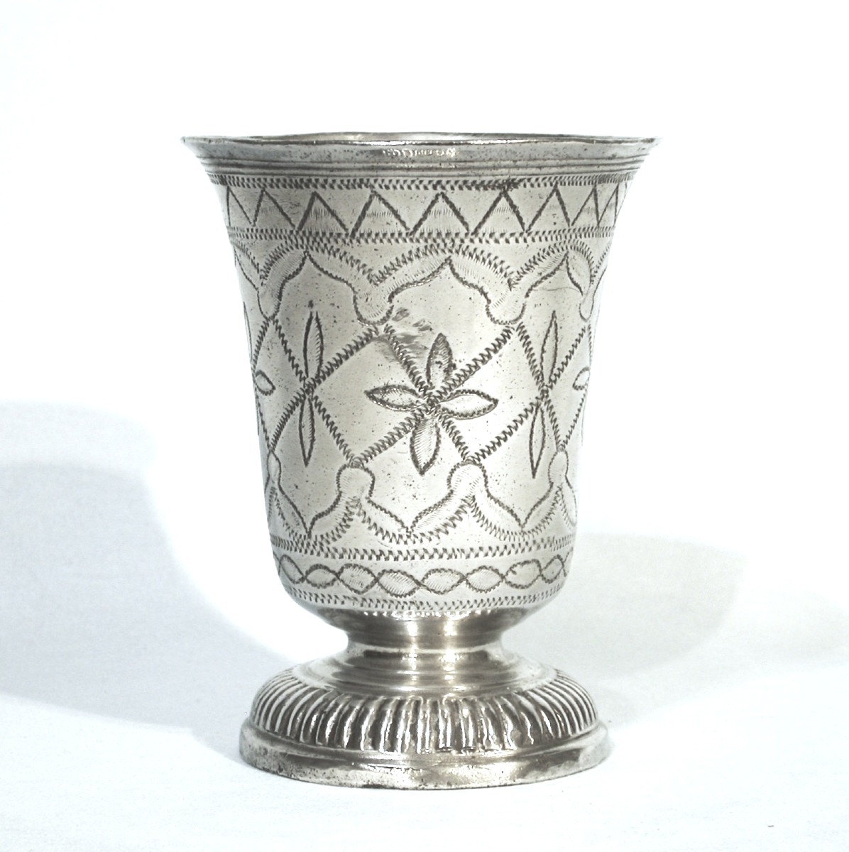 Pewter Cup - Montargis, End Of XVIII Th C.