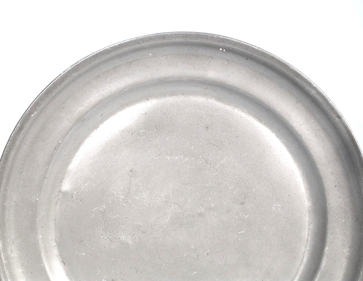 Pewter Dish - Bergues, 18th Century-photo-3