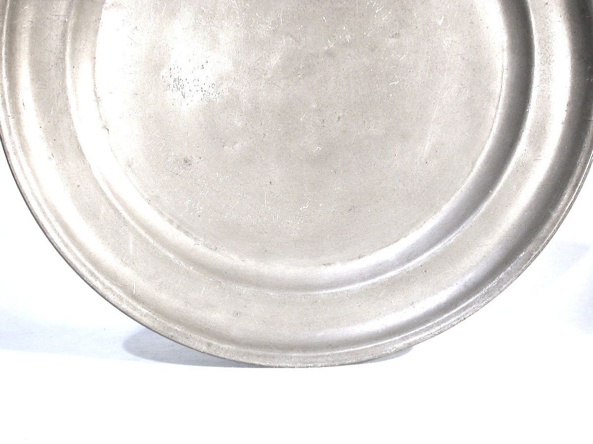 Pewter Dish - Bergues, 18th Century-photo-4