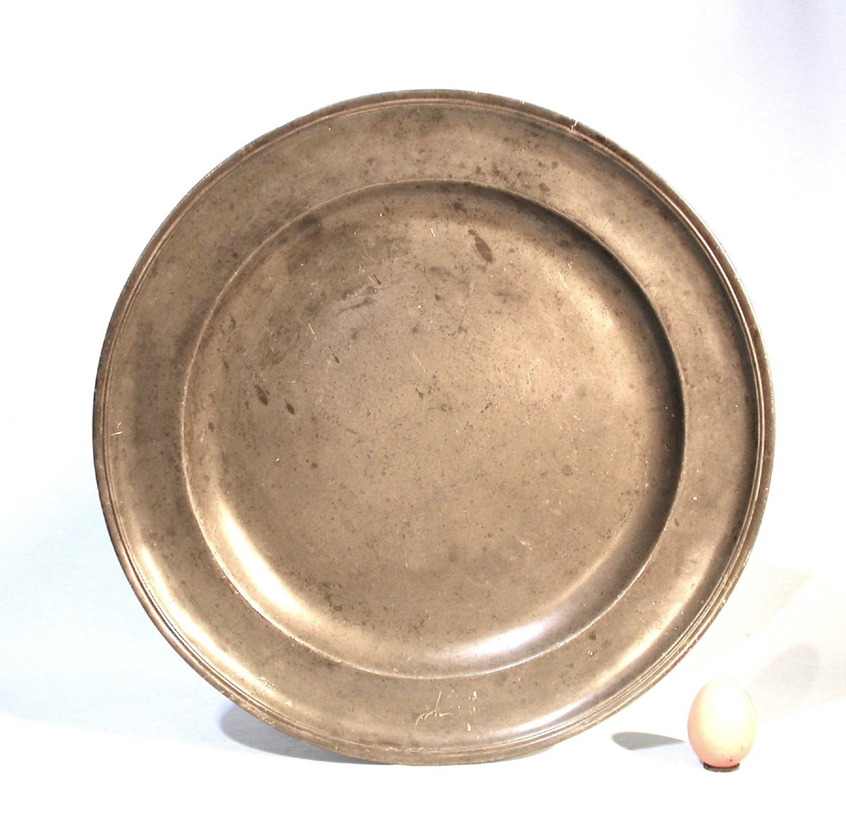 Large Pewter Venison Dish - Douai, 18th Century-photo-3