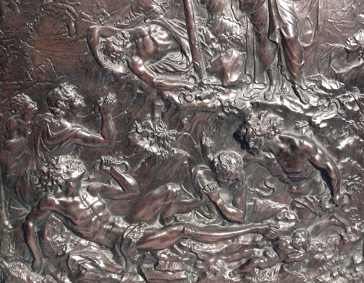 Copper Plaque: Moïse And The Bronze Serpent-photo-3