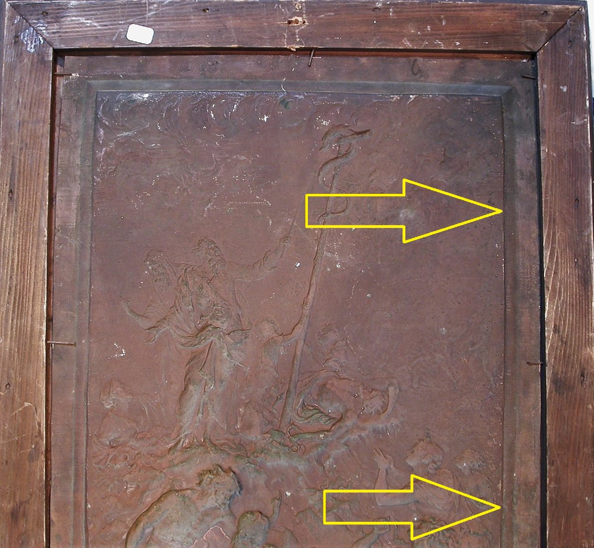 PLAQUE EN CUIVRE : MOÏSE ET LE SERPENT D'AIRAIN-photo-2