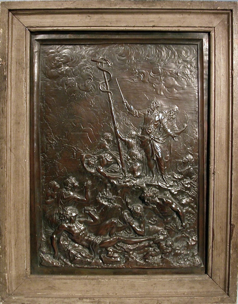 Copper Plaque: Moïse And The Bronze Serpent-photo-5