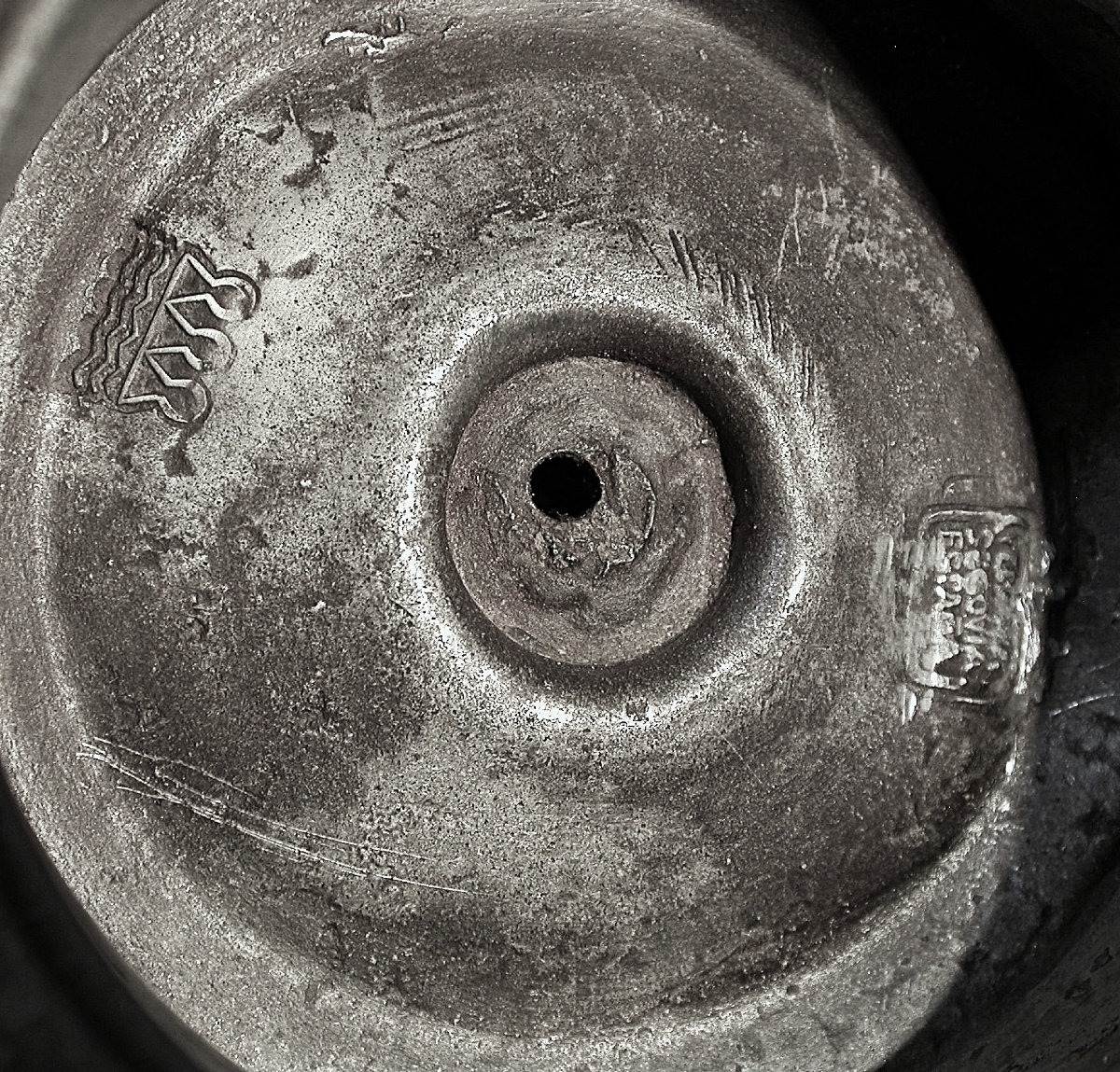 INEDIT - FLAMBEAU EN ETAIN - ESPAGNE (SEGOVIE), CIRCA 1700-photo-3