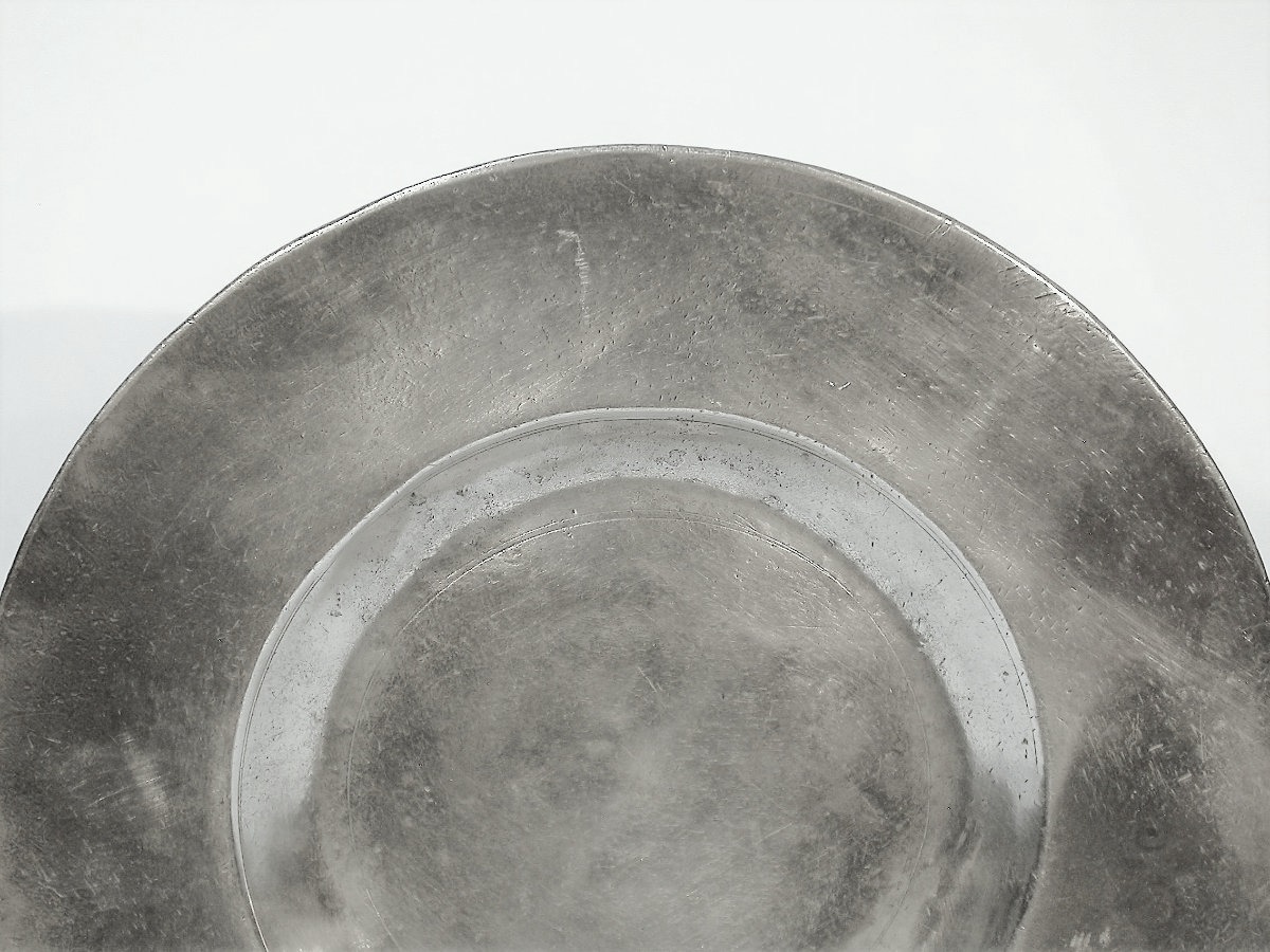 Pewter Dish "à La Cardinal" - Bordeaux, Circa 1650-photo-2