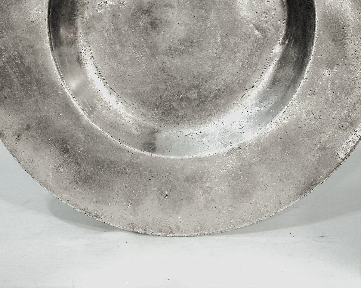 Pewter Dish "à La Cardinal" - Bordeaux, Circa 1650-photo-3
