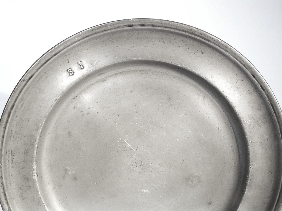 Pewter Dish - Lille, 18th Century-photo-2