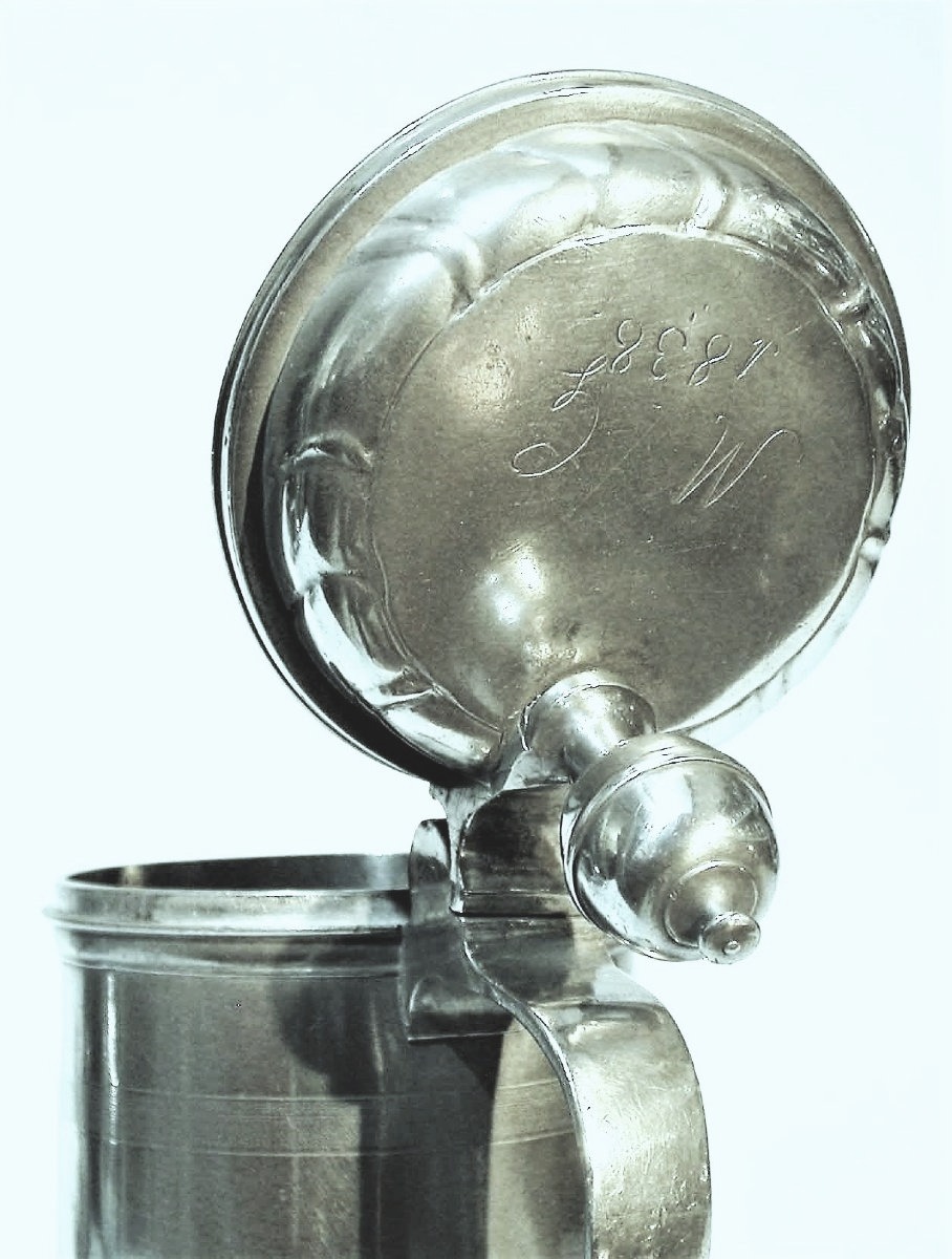 Pewter Tank - Hof (southern Germany), 19th Century-photo-3