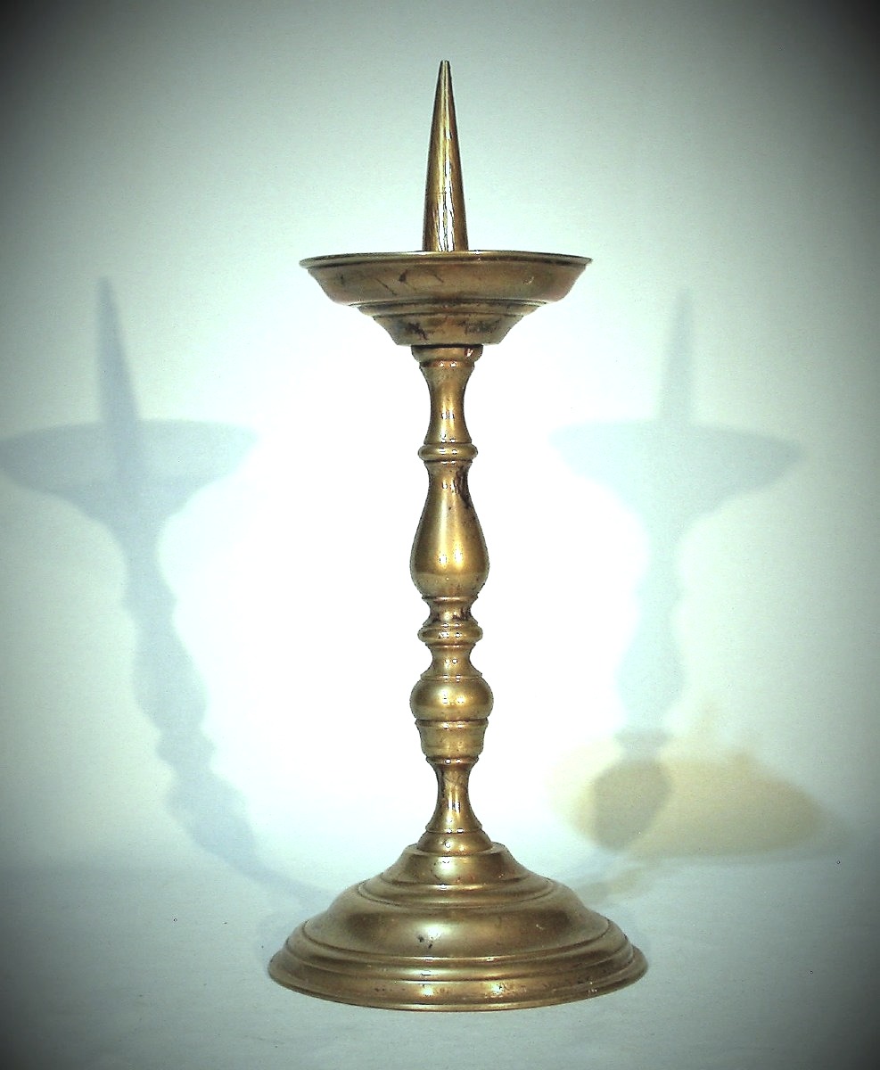 PIQUE-CIERGES EN BRONZE, FRANCE, CIRCA 1700-photo-3