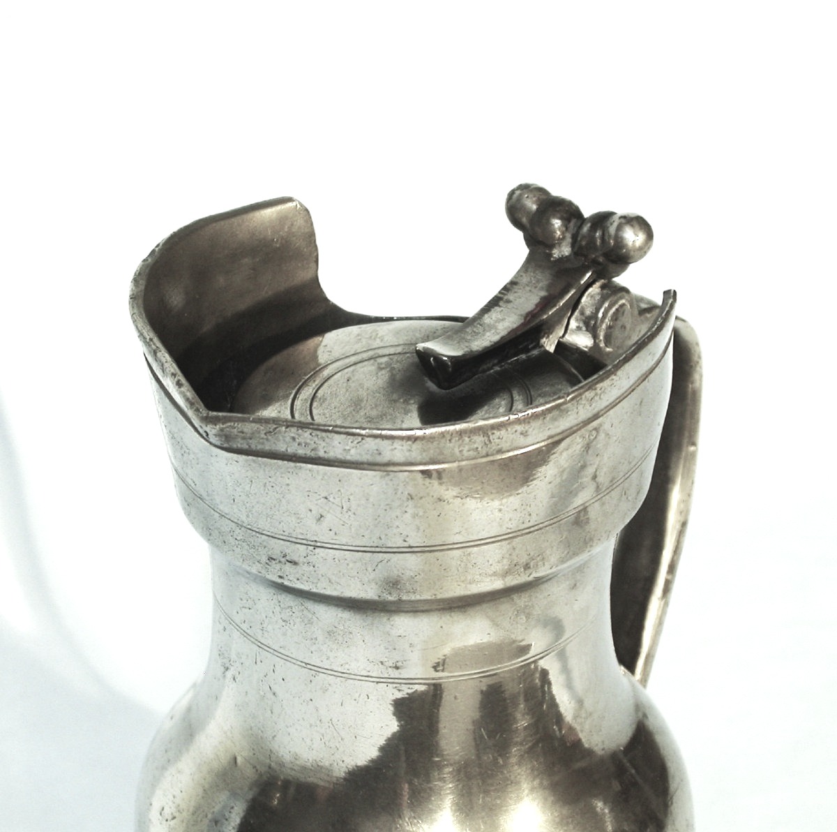 Pewter Wine Pitcher - Orleanais, 18th Century-photo-2