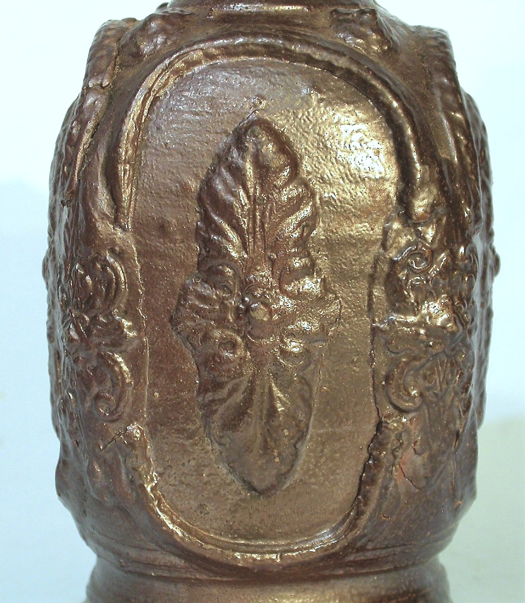 BOUTEILLE EN GRES - ALLEMAGNE (CREUSSEN ?), XVII ème s-photo-2