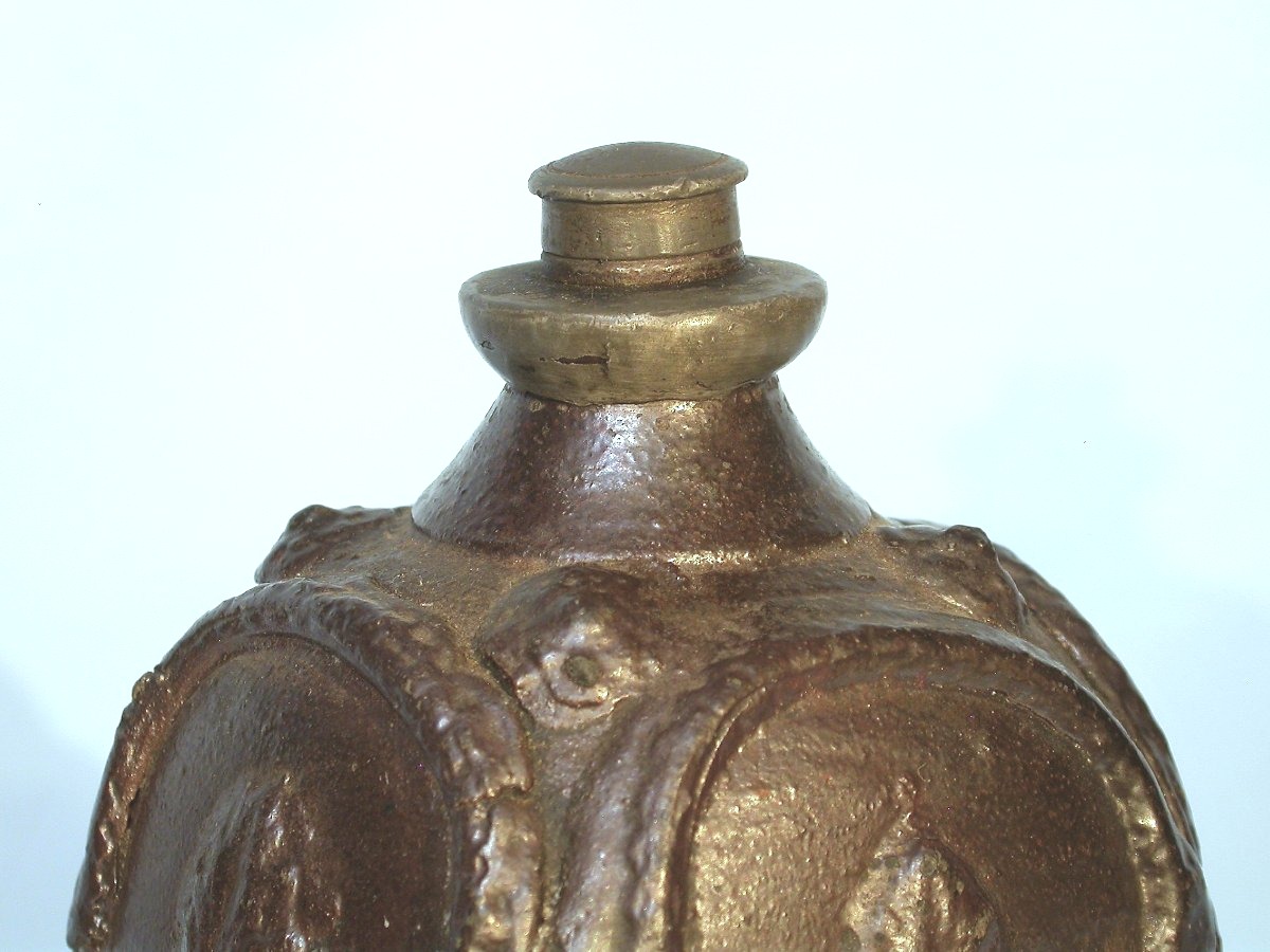 BOUTEILLE EN GRES - ALLEMAGNE (CREUSSEN ?), XVII ème s-photo-3