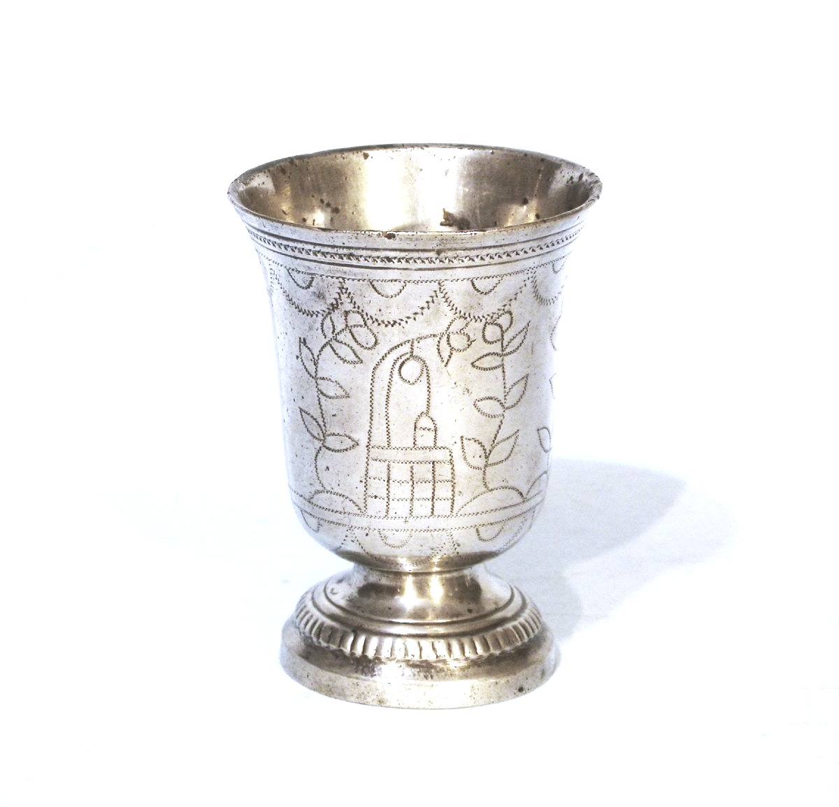 Tin "coconut" Cup - Paris, 18th Century-photo-2