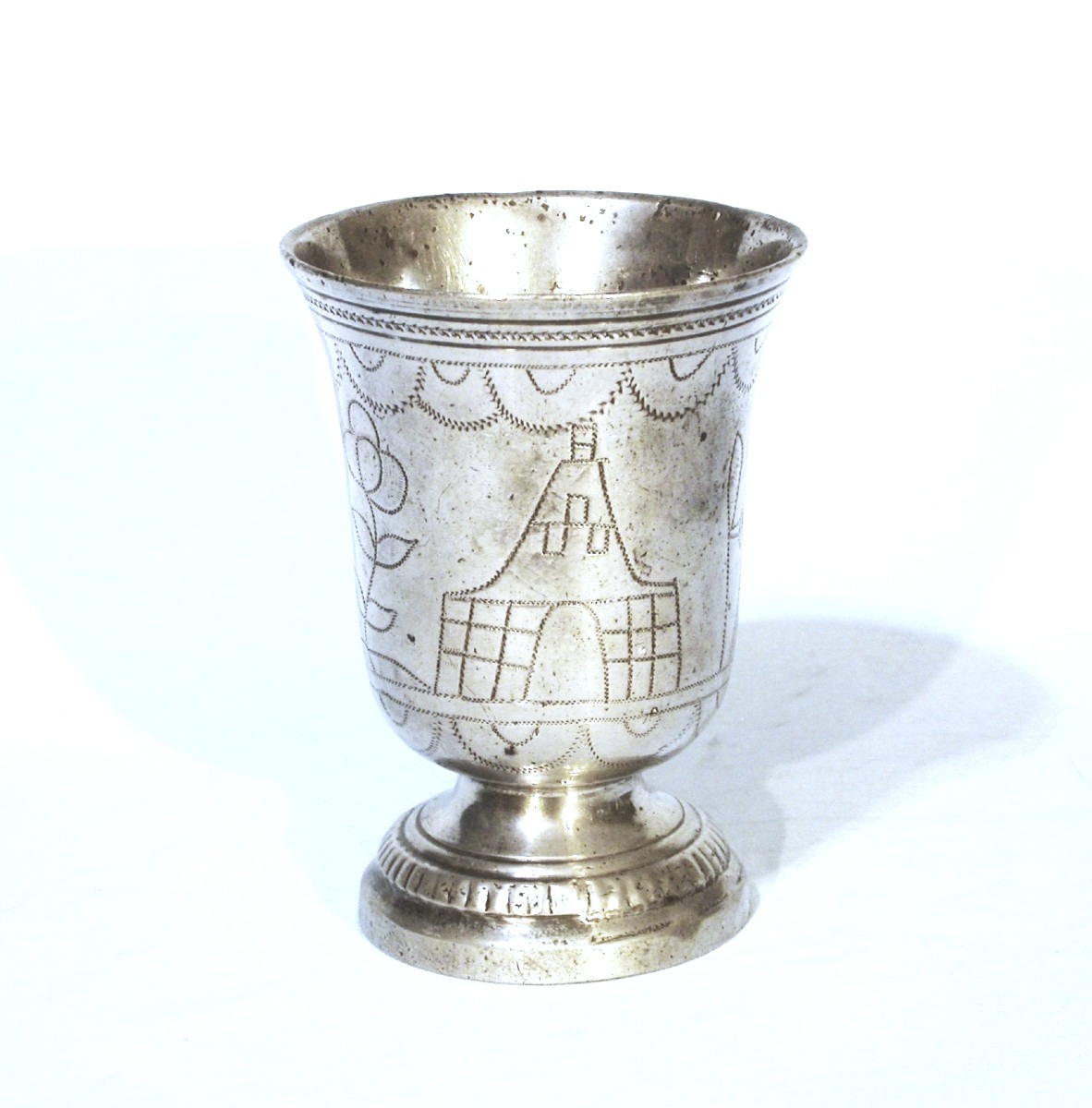 Tin "coconut" Cup - Paris, 18th Century