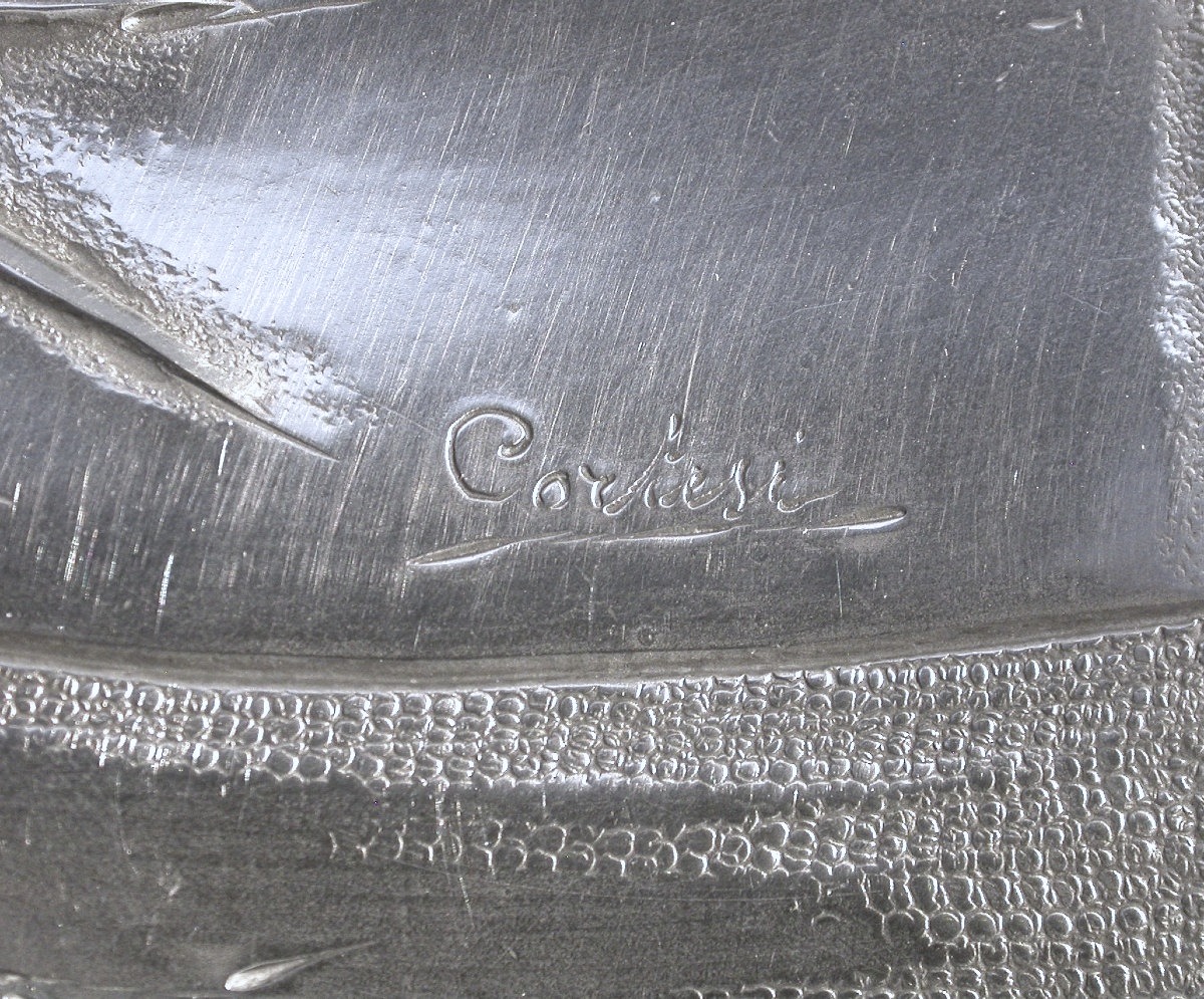 "art Deco" Pewter Cup By F. Cortesi-photo-1