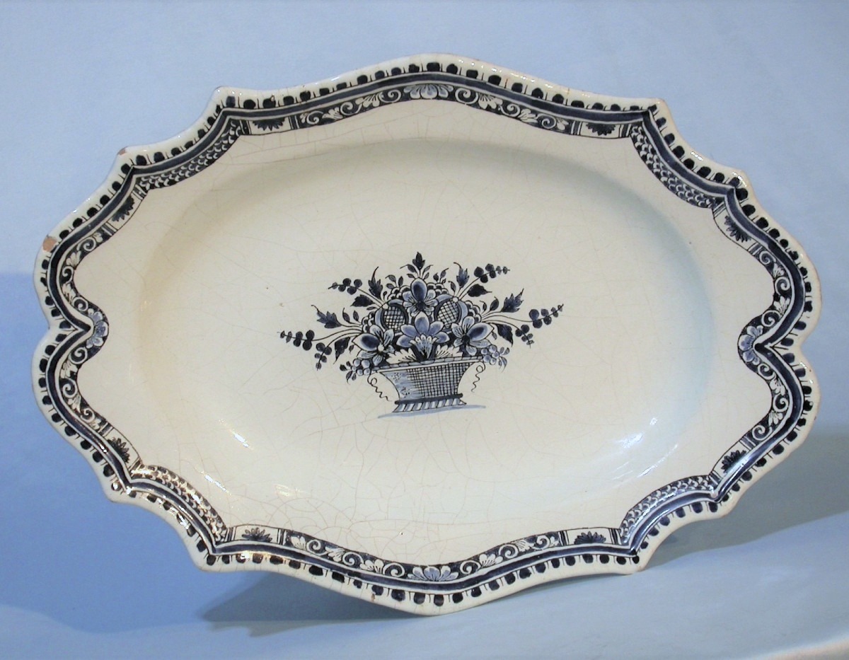Rouen Earthenware Dish, 18th Century