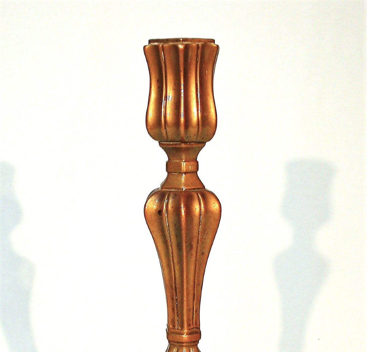 BEAU FLAMBEAU EN BRONZE - FRANCE, XVIII ème s-photo-3